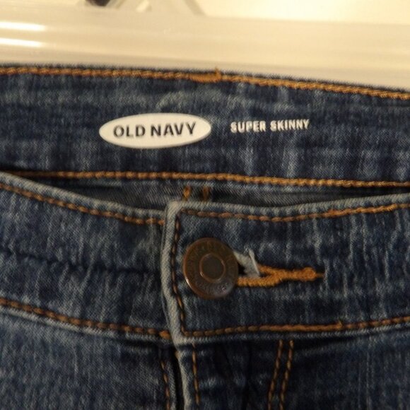 Old Navy Super Skinny Blue Jeans Sz 10 - Picture 3 of 6